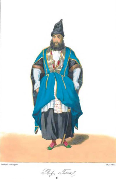 高加索的场景，风景，风俗和服饰由王子自然绘制 作者 加里格林（Grigory Gagarin）